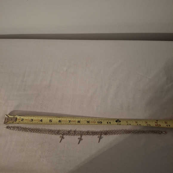 Finola Women's Multistrand 925 Sterling Silver Cross Pendant Necklace - Picture 5 of 5